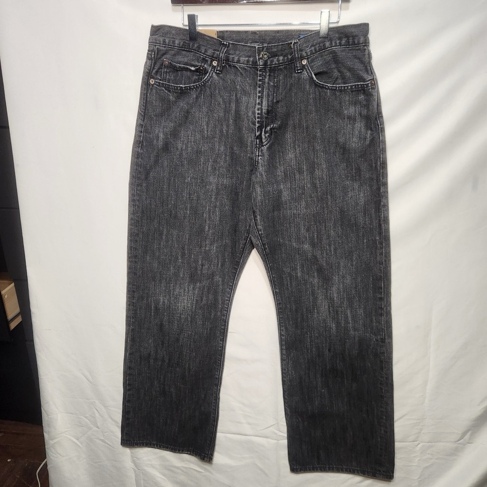 Gap 1969 Men's Black Denim Jeans (Loose Fit, 100% Cotton, Size 6, Excellent Cond